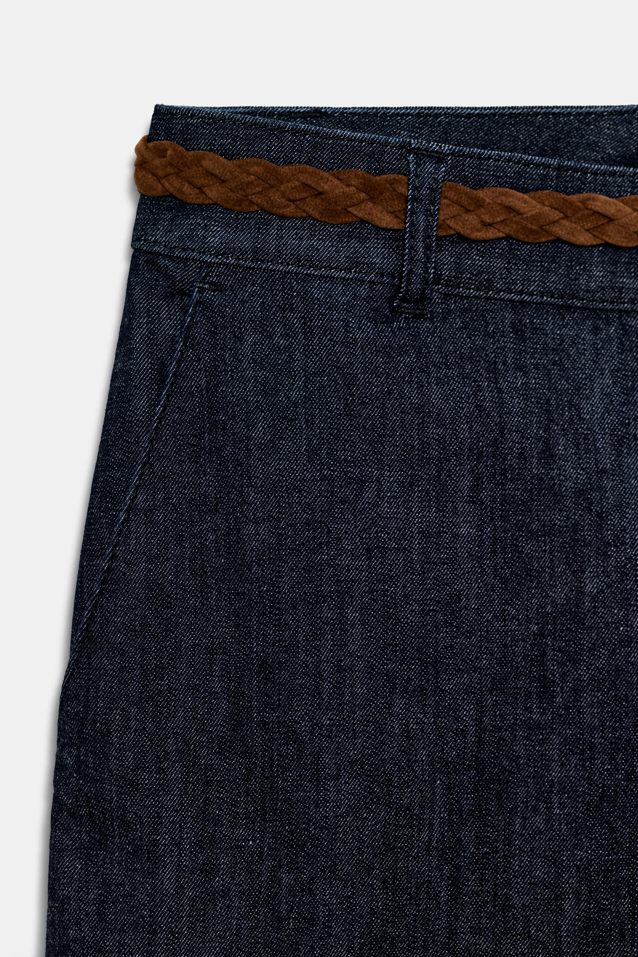 BRAIDED BELT CHINO PANTS | Zara US