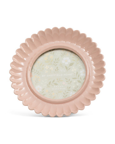 4x4 Round Scalloped Tabletop Picture Frame | TJ Maxx