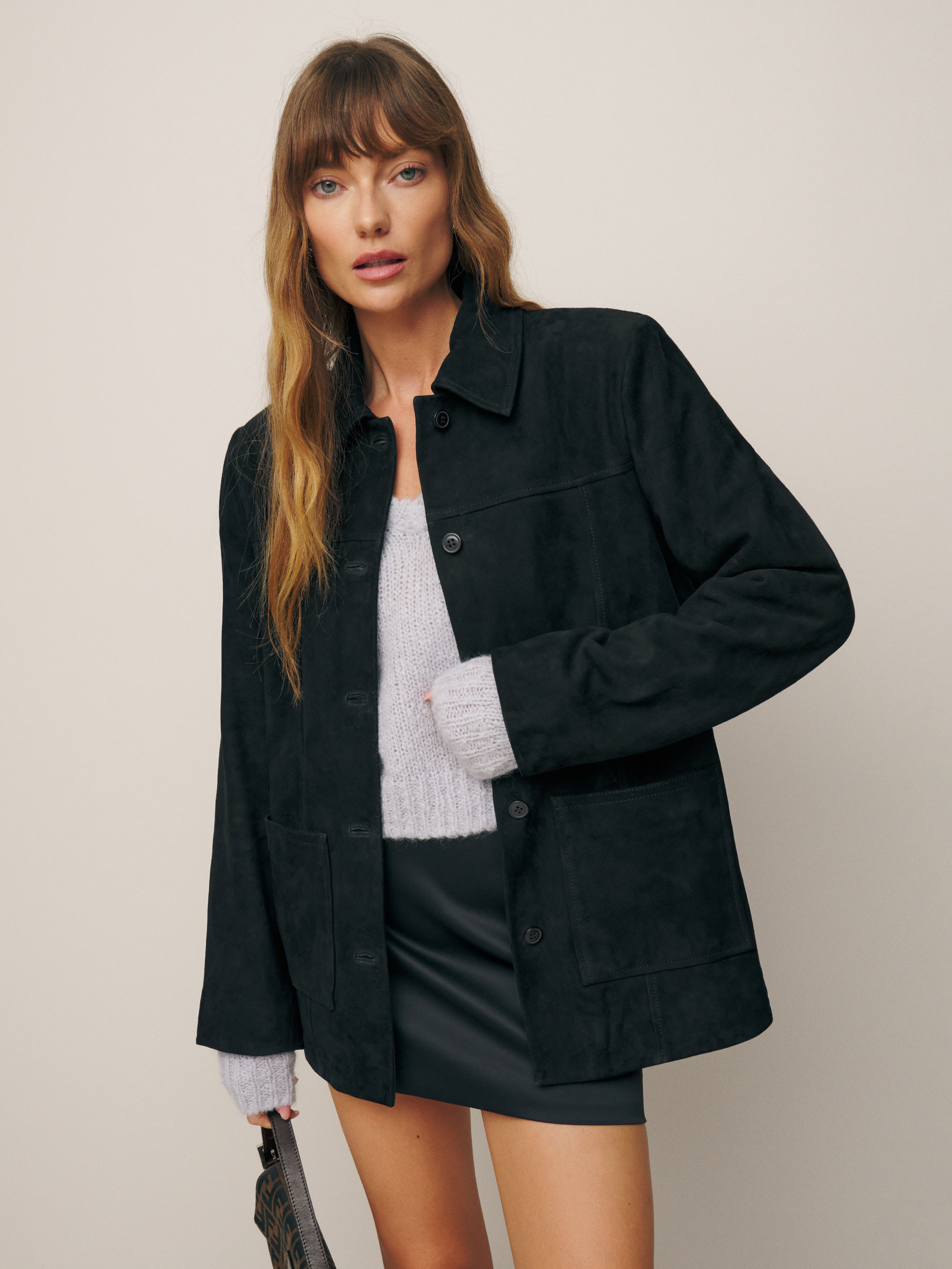 Veda Lincoln Suede Shirt Jacket | Reformation (Global)