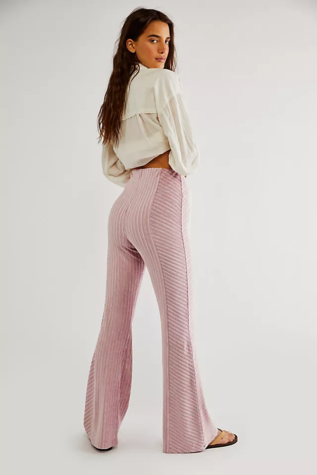 Slim Pull-On Velvet Flare Pants | Free People (Global - UK&FR Excluded)