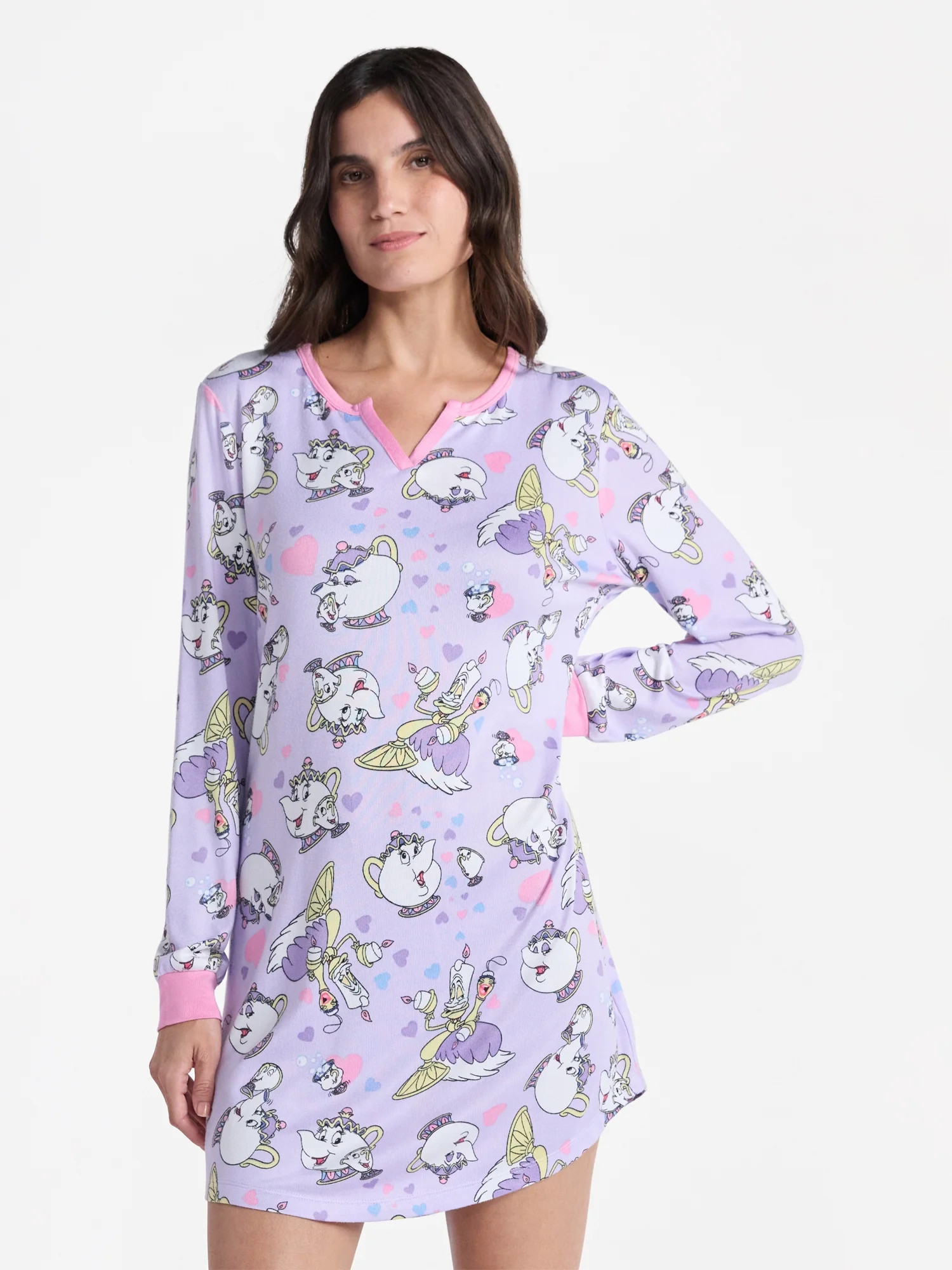 Disney Beauty and the Beast Women's Valentine's Day Sleepshirt, Sizes XS-3X | Walmart (US)