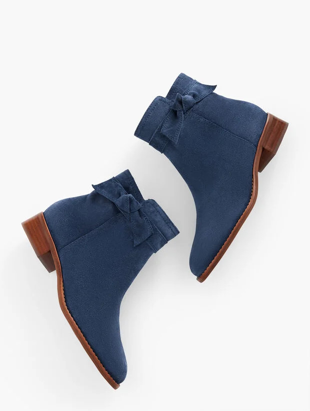 Tish Bow Ankle Boots - Suede | Talbots