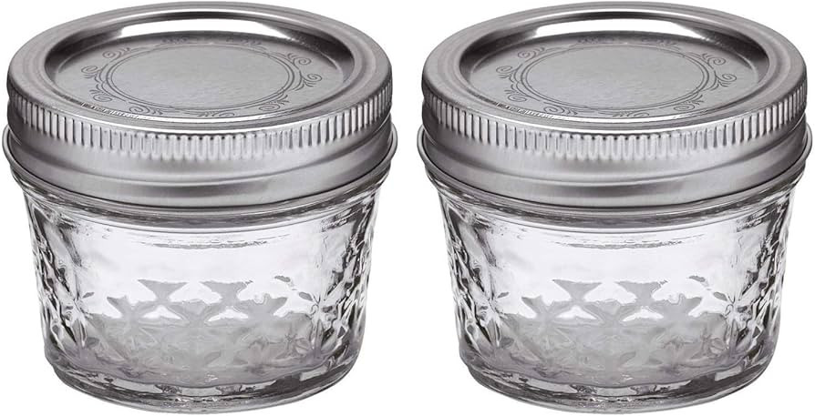 Ball Mason 4oz Quilted Jelly Jars with Lids and Bands, Set of 2 | Amazon (US)