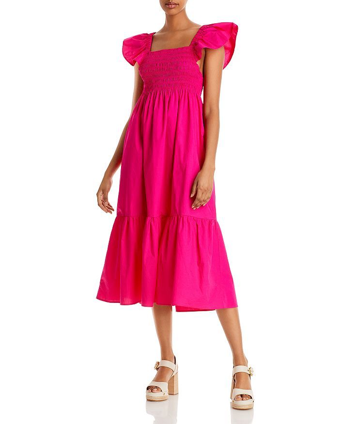 AQUA Smocked Midi Dress - 100% Exclusive Women - Bloomingdale's | Bloomingdale's (US)