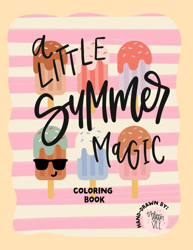 A Little Summer Magic Coloring Book: Hand-Lettered Coloring Book by The Letter Vee | Amazon (US)