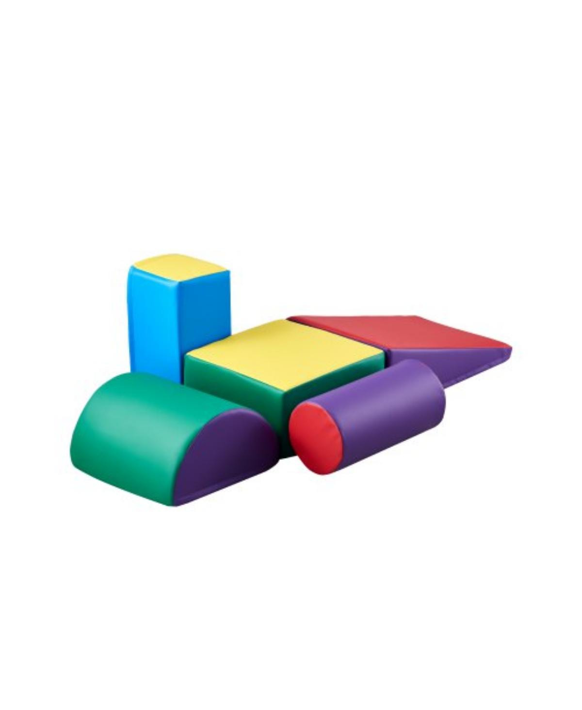 Slickblue Kids 5 Piece Foam Climbing Blocks Set Preschoolers Indoor Play Gym - Multi color | Macy's