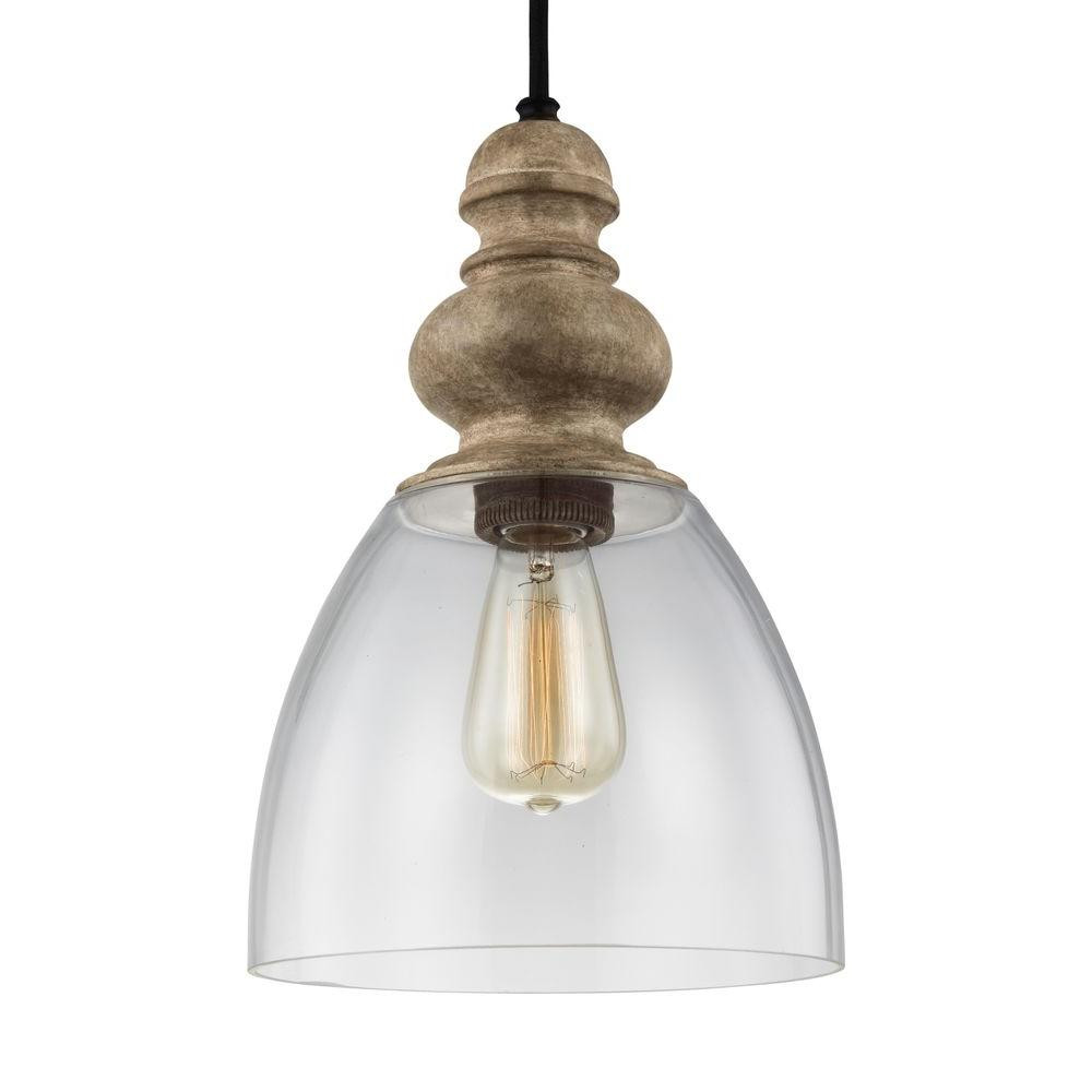 Feiss Matrimonio 1-Light Driftwood/Dark Weathered Zinc Pendant | The Home Depot