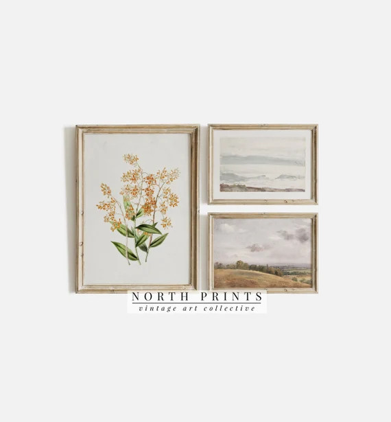 Country Farmhouse Gallery Wall SET of Three  Vintage Print | Etsy UK | Etsy (UK)