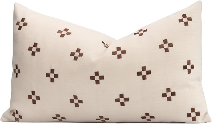Crumbs Home Modern Farmhouse Fall Linen Indoor Outdoor Lumbar Pillow Cover Only, 12"x20" Water Re... | Amazon (US)