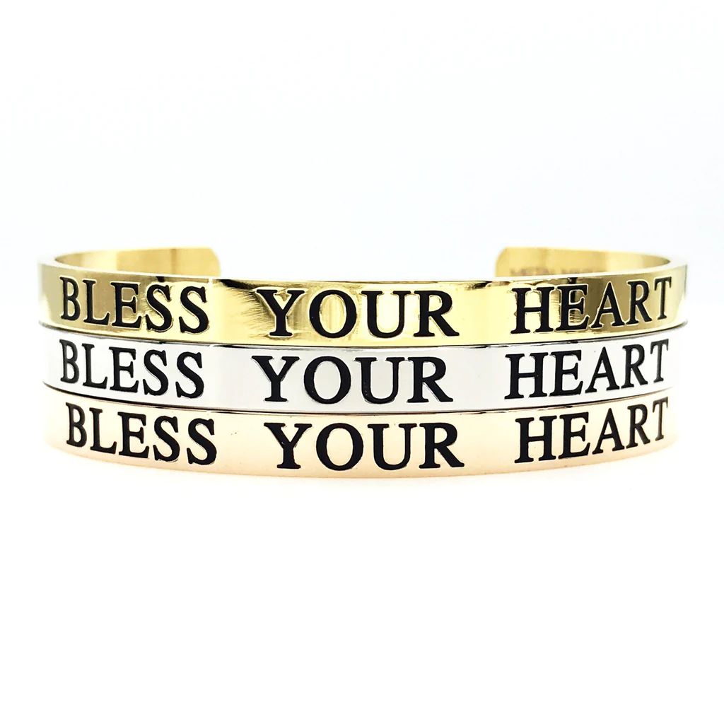 Bless Your Heart Thick Bangle | Metal Marvels