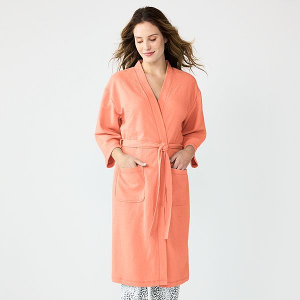 Women's Sonoma Goods For Life® Cloud Knit 3/4 Sleeve Robe | Kohl's