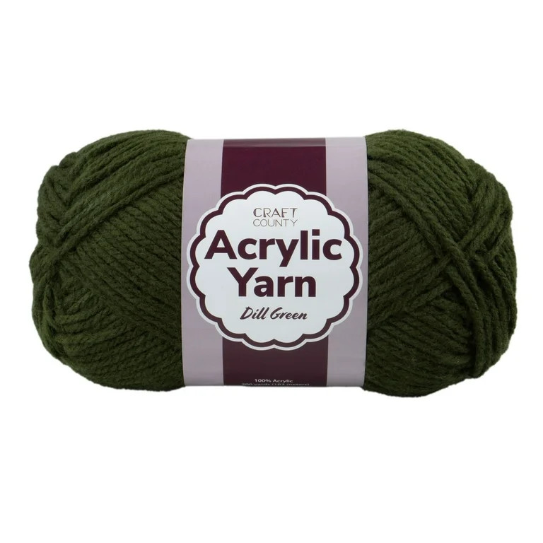 Craft County Medium 4 Acrylic Yarn – 200 Yards of Super Vibrant Yarn for Blankets, Scarves, Hat... | Walmart (US)