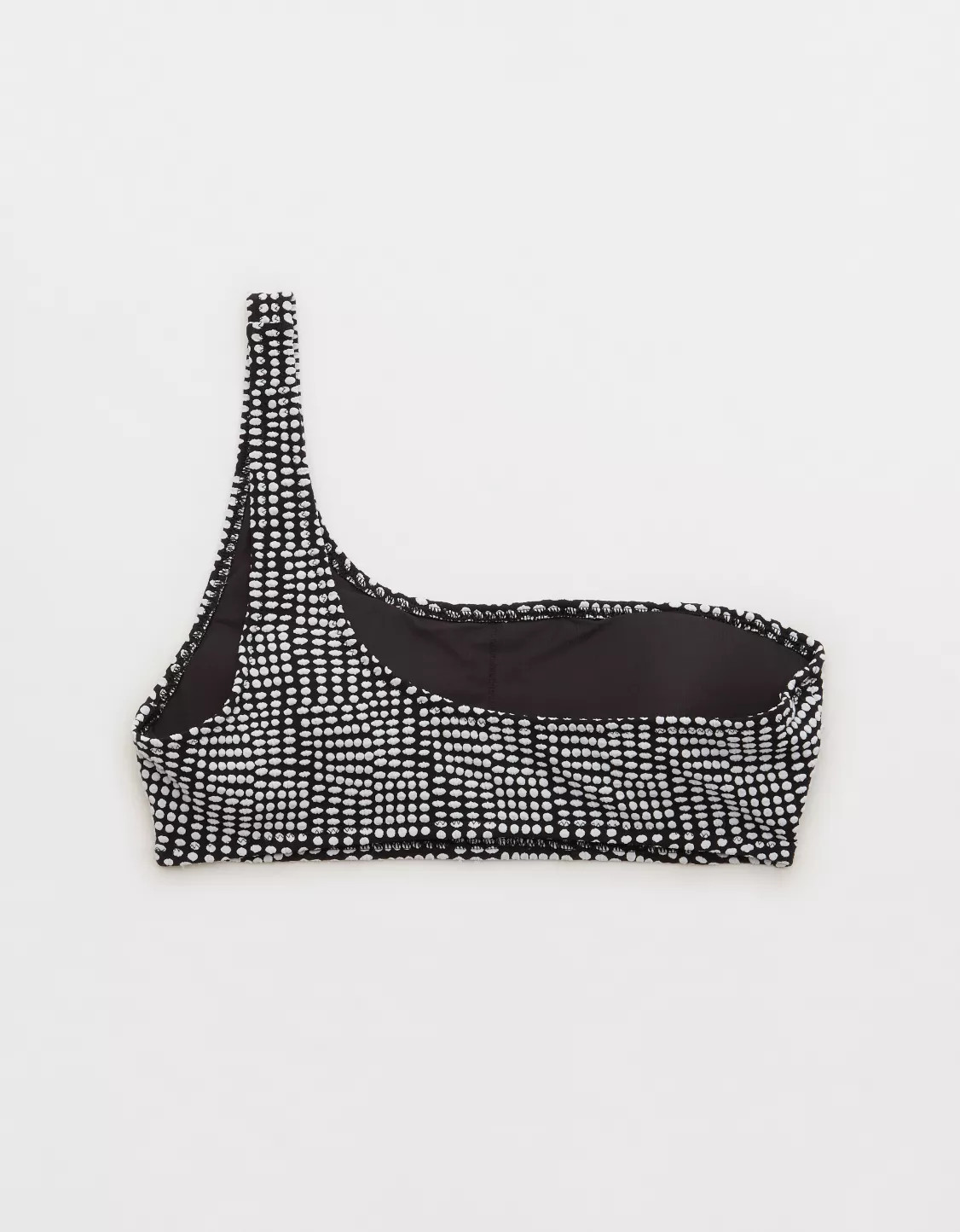 Aerie Jacquard One Shoulder Bandeau Bikini Top | Aerie