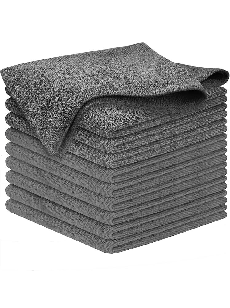 USANOOKS Microfiber Cleaning Cloth Grey - 8 Pcs (12.5"x12.5") - High Performance - 1200 Washes, U... | Amazon (US)