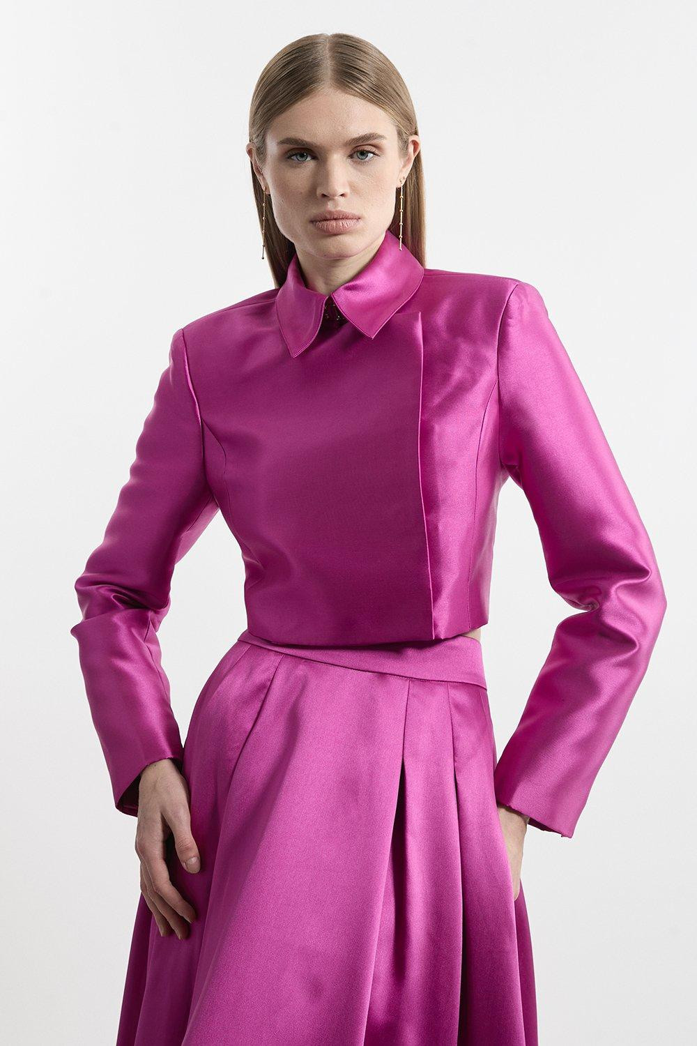 Twill Prom Woven Co-Ord | Karen Millen | Karen Millen US