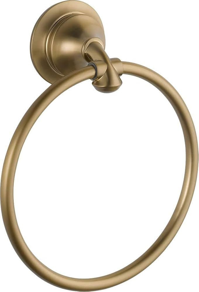DELTA FAUCET 79446-CZ Linden Wall Mounted Towel Ring in Champagne Bronze | Amazon (US)