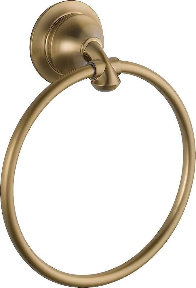 Delta Faucet 79446-CZ Linden Wall Mounted Towel Ring in Champagne Bronze, Bath Accessories | Amazon (US)