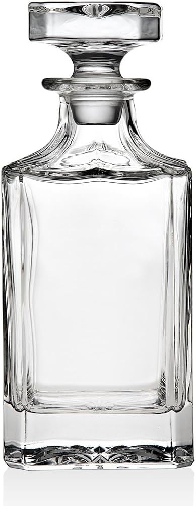 Godinger Clarion Square Whiskey Decanter with Glass Stopper for Wine, Bourbon, Brandy, Liquor, Ju... | Amazon (US)