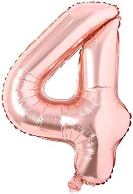 Rose Gold 32 inch Letter Balloons Alphabet Balloons Foil Mylar Party Wedding Bachelorette Birthda... | Amazon (US)