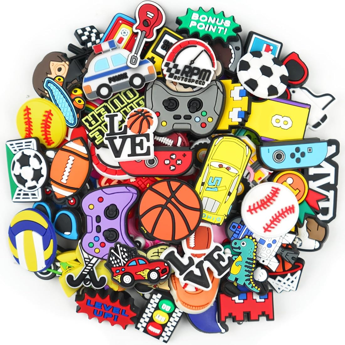 30 50 100 Pcs Shoe Charms for Kids Boys Girls, Random Different Theme Mixed Shoe Pins Decoration ... | Amazon (CA)