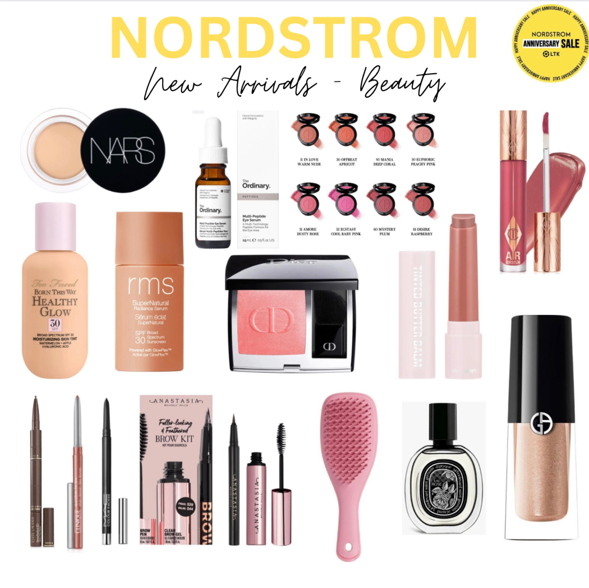 Nordstrom’s newest beauty arrivals💄

Save your favorites & come back to shop the #LTKxNSale 💛

Nars concealer, ordinary peptide serum, charlotte tilbury pillow talk lip blur, Dior blush, skin tint, tinted spf, kylie lip balm, Armani blush, armani liquid eyeshadow, Clinique lip liner, Mac eyeliner, Anastasia brow kit 

#LTKbeauty #LTKunder100 #LTKxNSale
