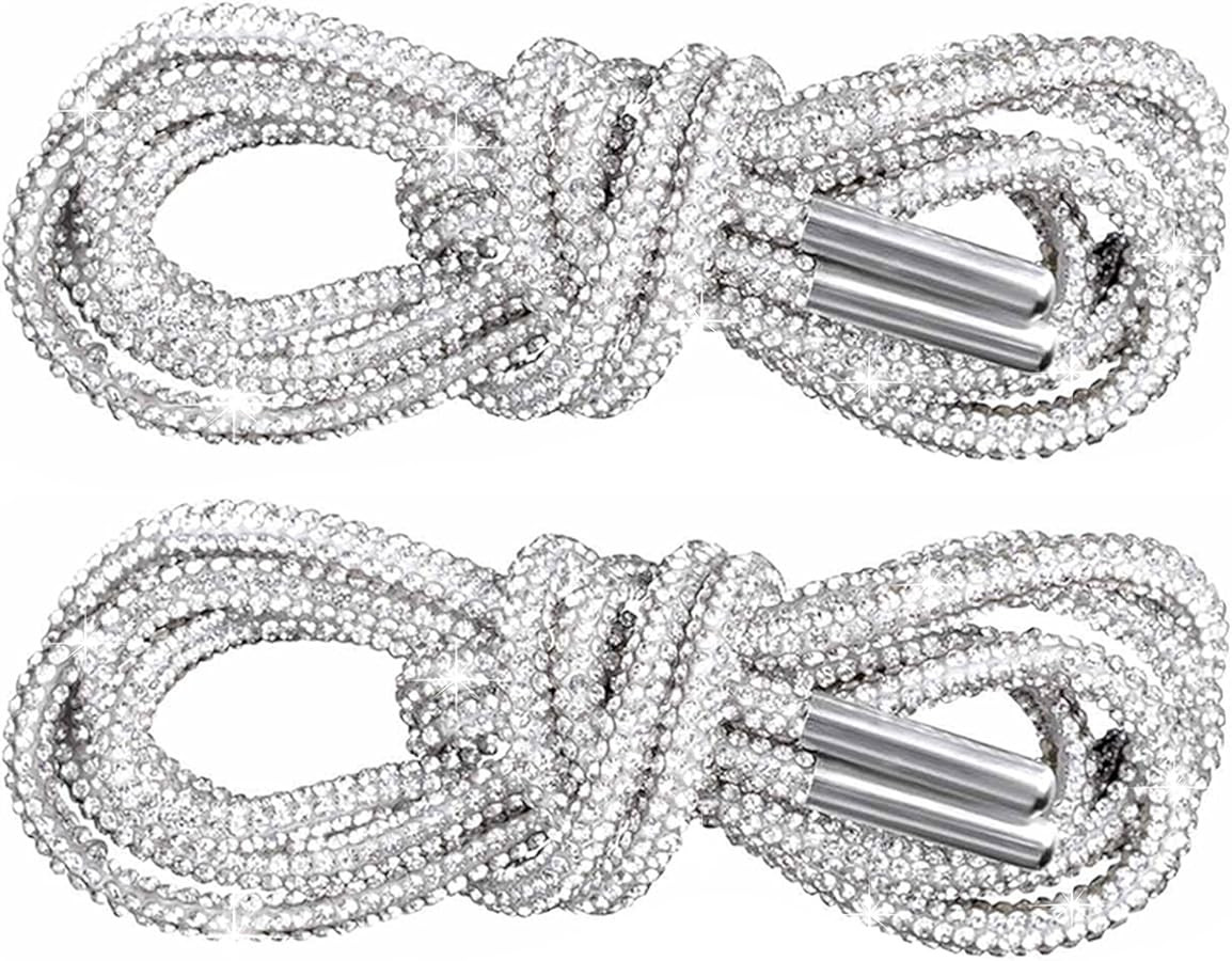 PAGOW 1 Pair Rhinestone Glitter Rope, Crystal Bling Bling Shiny Round Shoe Laces for Sneakers, Dr... | Amazon (US)