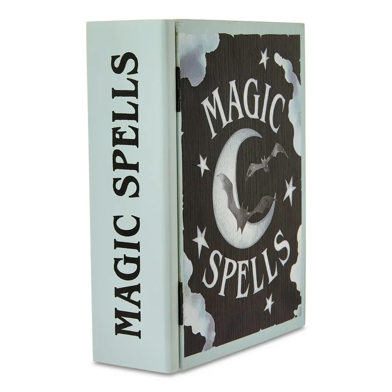 Magic Spells Book Box Tabletop Decor, Black, 6" x 8", Halloween by Way To Celebrate | Walmart (US)