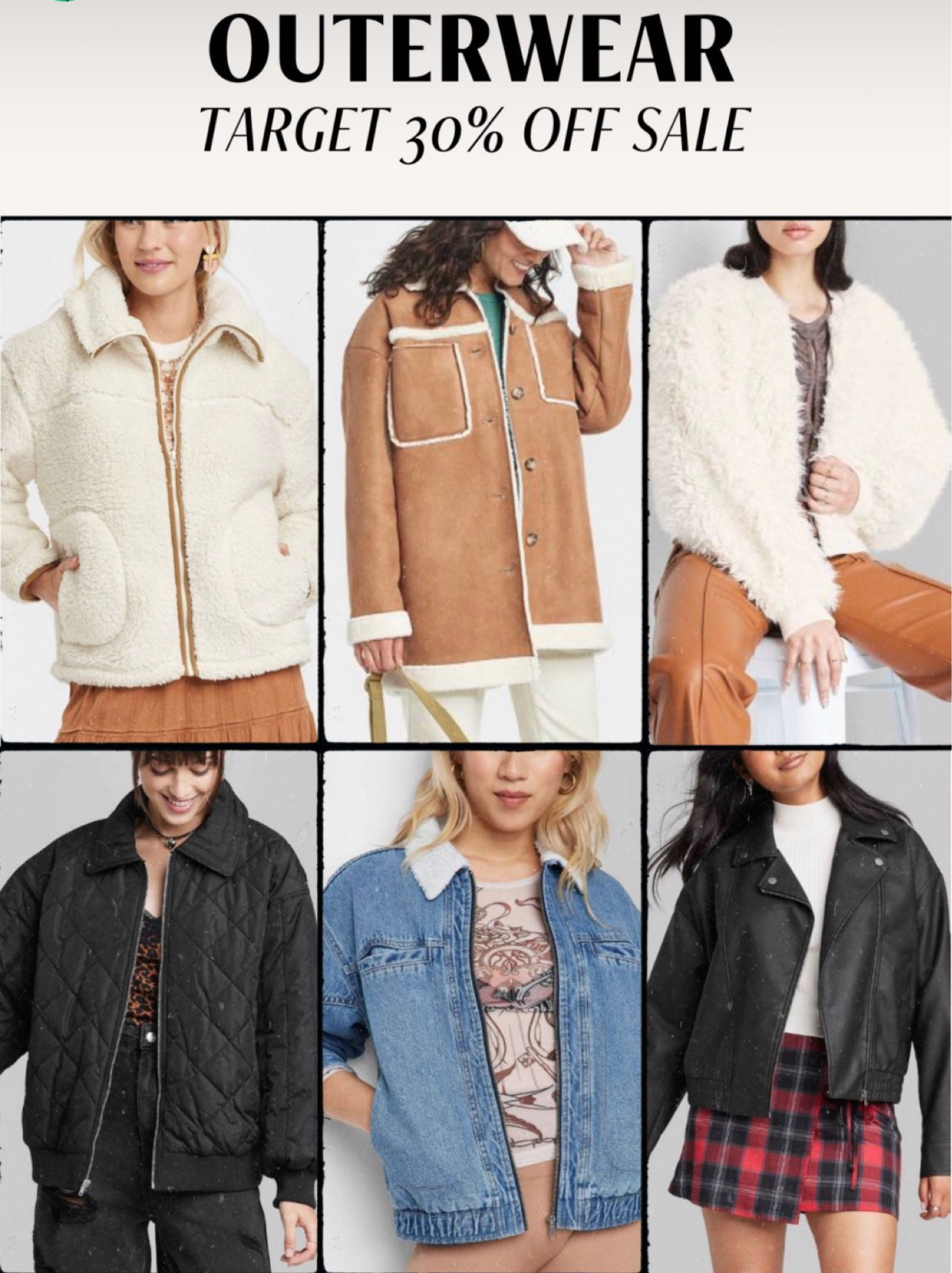 Target Outerwear 
30% OFF
#outerwear

#LTKSeasonal #LTKHoliday #LTKGiftGuide
