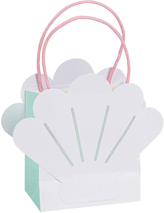 Mermaid Shell Gift Bags - Under the Sea, Ocean and themed party supplies - 12 Pieces | Amazon (US)