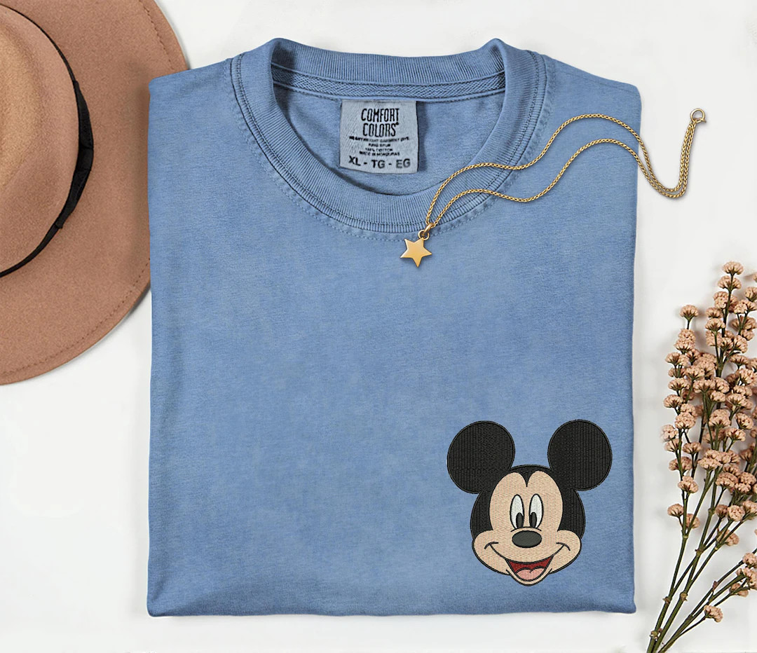 Disney Embroidery Comfort Colors Shirt Mickey Mouse Minnie Mouse Disney Trip Embroidered Shirt Di... | Etsy (US)