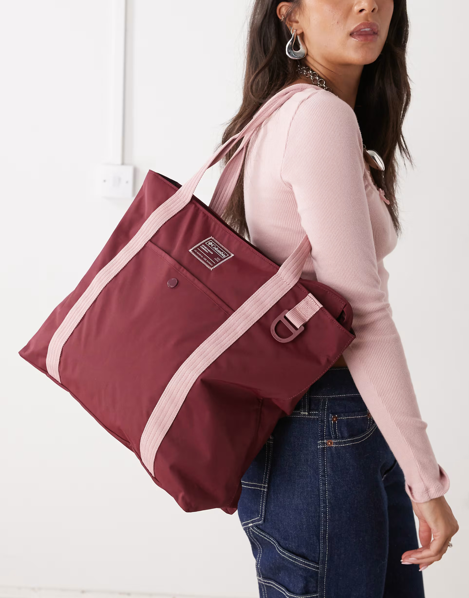 Columbia Cottonwood Creek tote in burgundy | ASOS | ASOS (Global)