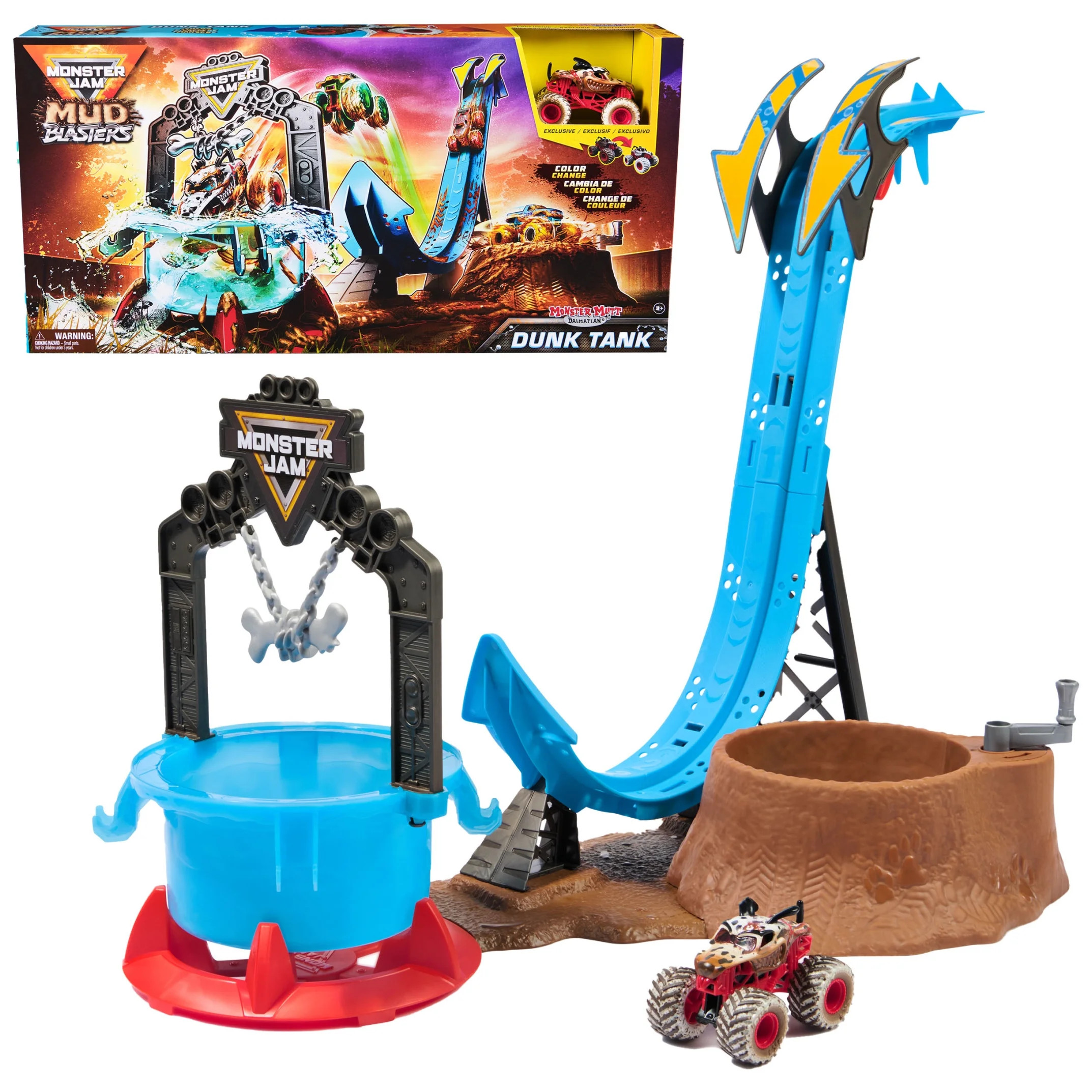 Monster Jam Mud Blasters Monster Mutt Dalmatian Dunk Tank Playset | Walmart (US)