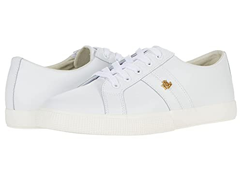 Lauren Ralph Lauren Womens Janson Sneaker, RL White, 9 | Amazon (US)