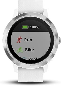 Garmin vívoactive 3 GPS Smartwatch - White & Stainless (Renewed) | Amazon (US)