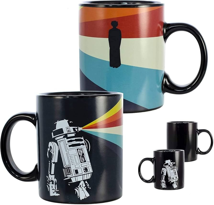 Star Wars R2-D2 Color Changing Coffee Mug, 11oz - Rainbow Princess Leia Image Reveals with Heat -... | Amazon (US)