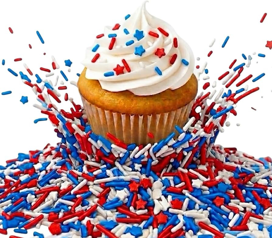 Sprinkles | Patriotic sprinkles | Red white and blue sprinkles | American decorations | Cookie sp... | Amazon (US)