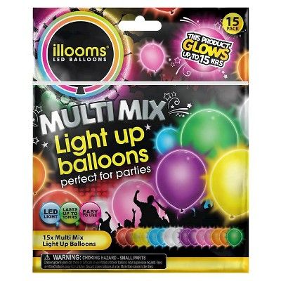 15ct illooms LED Light Up Mixed Solid Balloon | Target