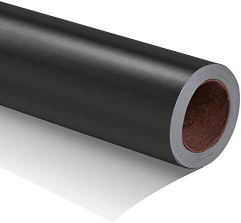 RUSPEPA Black Metallic Wrapping Paper - Solid Color Matte Paper Perfect for Wedding, Birthday, Chris | Amazon (US)