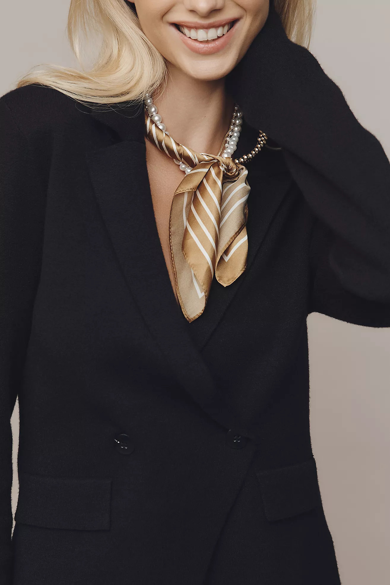 Beaded Silk Scarf Collar Necklace | Anthropologie (US)