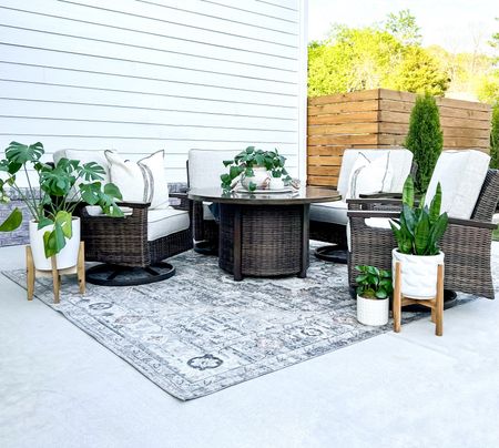 Outdoor patio furniture, wicker fire pit, fire table, and rocker, rocking chairs, outdoor rug on sale clearance, boutique, rugs, Wayfair, finds and favorites, pool and patio furniture, porch, deck, home decor, accents, and accessories, Ashley, furniture, planters and baskets, spring and summer trending home modern farmhouse, organic transitional style

#LTKhome #LTKstyletip #LTKsalealert