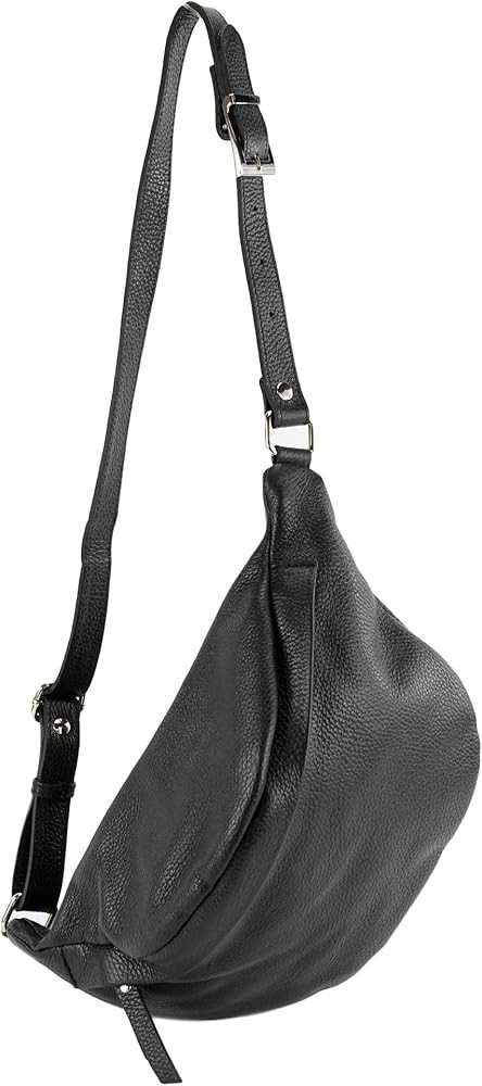 modamoda de - T77 - Italian hip bag, bum bag medium made of soft leather | Amazon (US)
