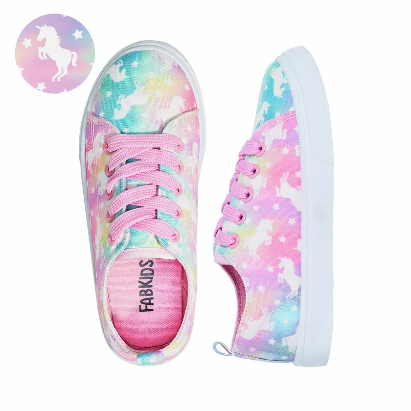 Marble Unicorn Lace Up Sneaker | FabKids
