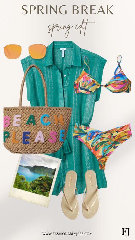Loving this beach coverup and bikini set! Perfect resort look for your summer vacation! Bikini set, swimwear, coverup, beach essentials 

#LTKFind #LTKswim #LTKstyletip