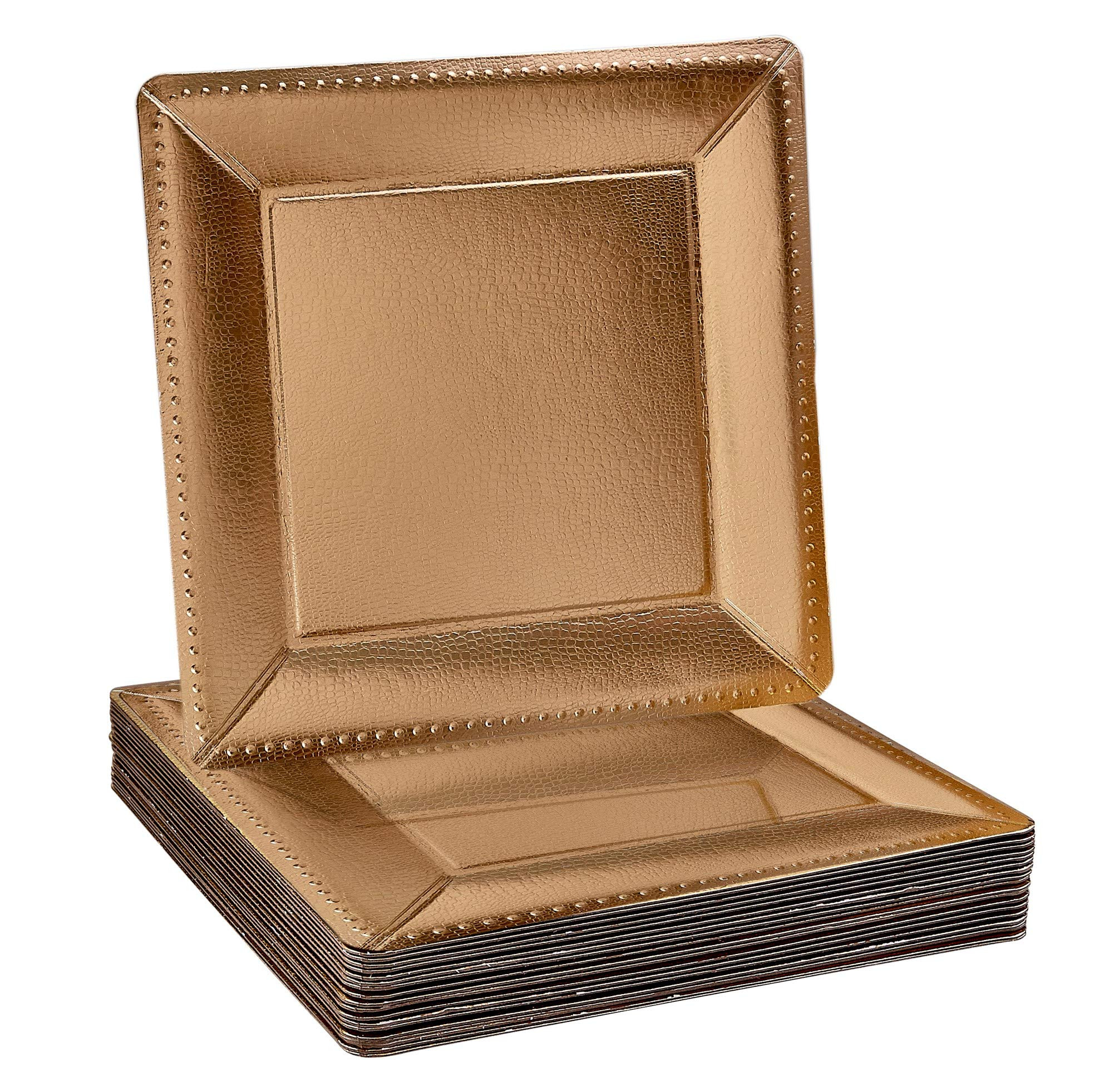 Silver Spoons ELEGANT DISPOSABLE CHARGER PLATES - Beaded Rim - Made of Premium Carstock Materials... | Amazon (US)