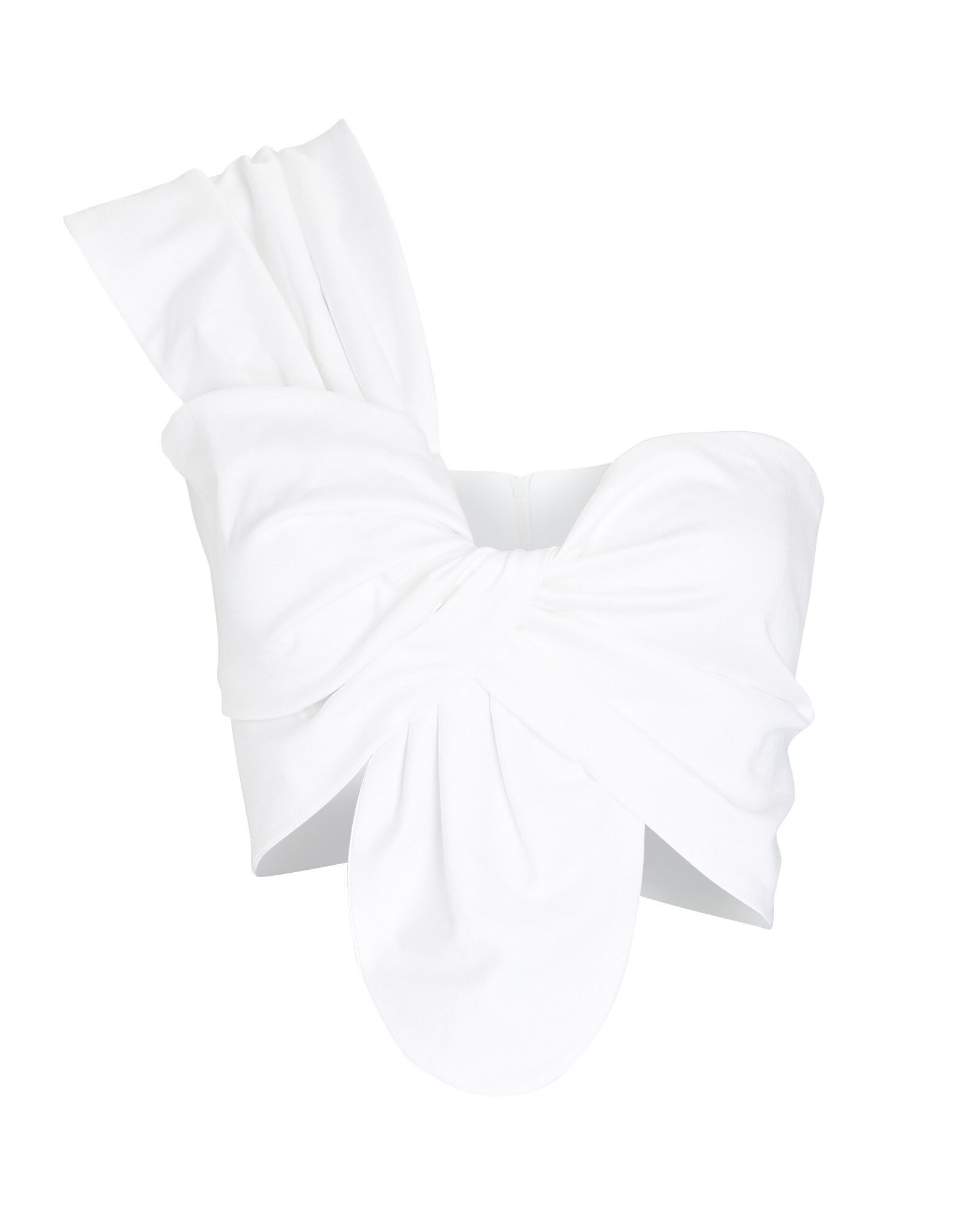 Sol Knotted One-Shoulder Crop Top | INTERMIX