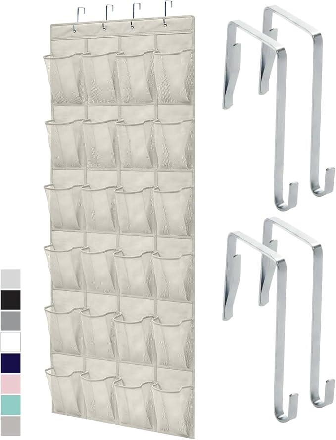 Gorilla Grip Slip Resistant Breathable Space Saving Mesh Large 24 Pocket Shoe Organizer, Up to 40... | Amazon (US)