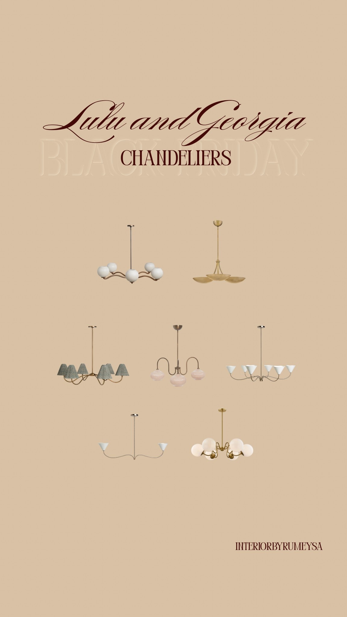 Lulu & Georgia is currently having a 30% Off Black Friday Sale and these are some of my favorite chandeliers! 

#LTKHome #LTKSaleAlert #LTKHoliday