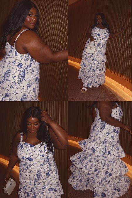 Night one in Miami I wore this blue floral ruffle tiered maxi for a fabulous dinner with friends. Wearing an XXL 

Plus Size Fashion, Plus Size OOTD, Plus Size Abercrombie, Plus Size Dresses for Spring, Spring Wedding Guest Dresses



#LTKSpringSale #LTKwedding #LTKplussize