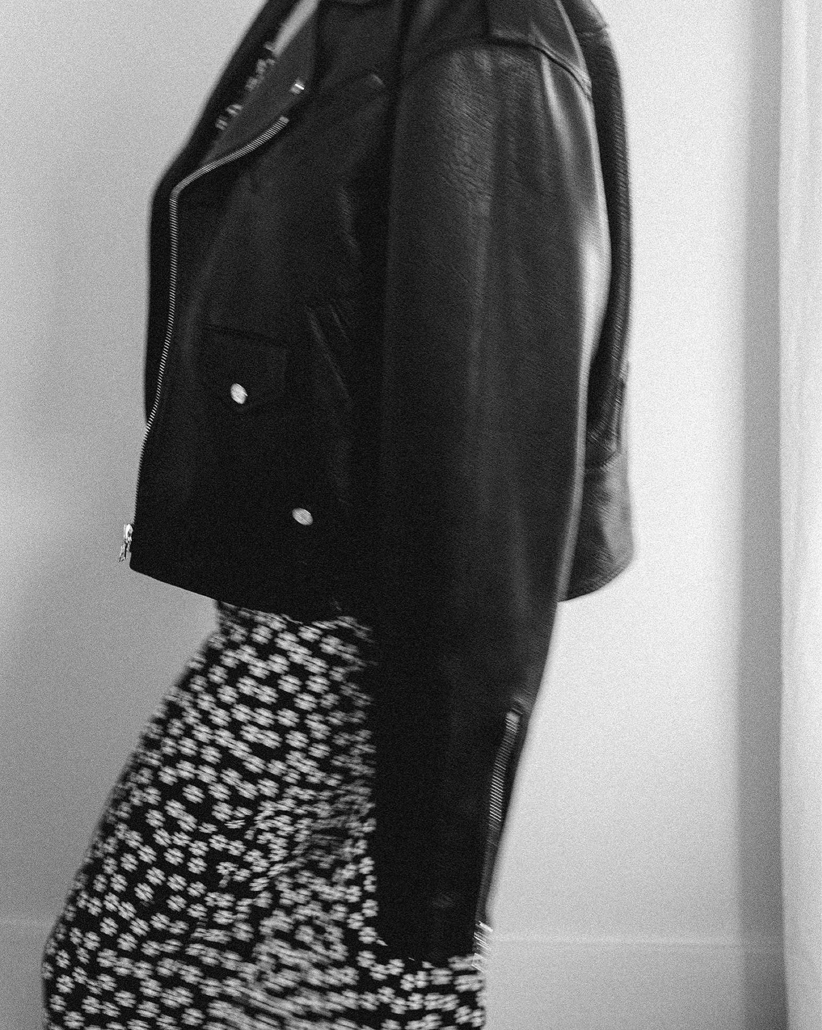The most stunning pebbled leather jacket 🖤