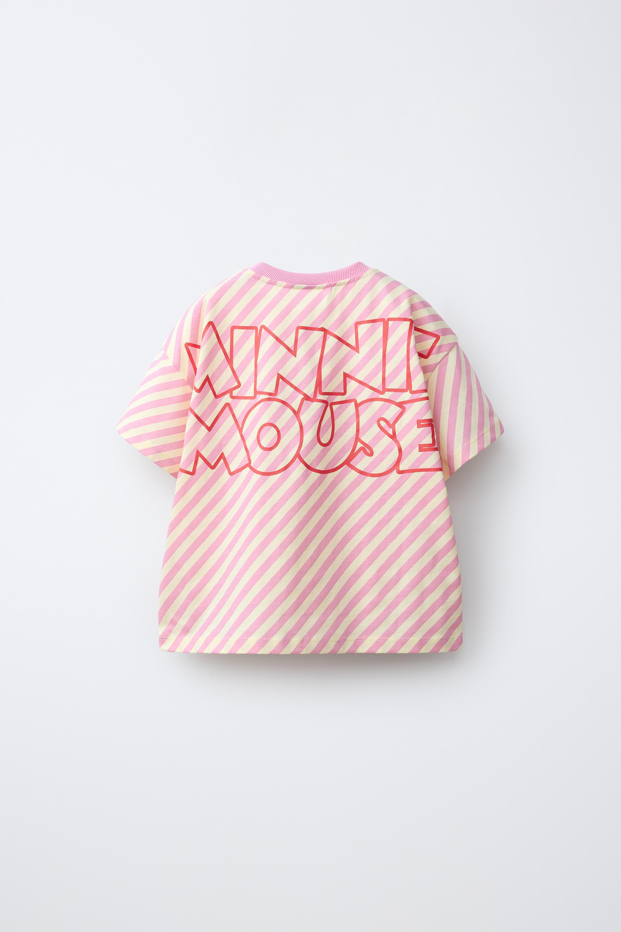 STRIPED RUBBER PATCH MINNIE MOUSE \u00a9 DISNEY T-SHIRT | Zara US